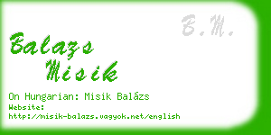balazs misik business card