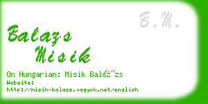 balazs misik business card